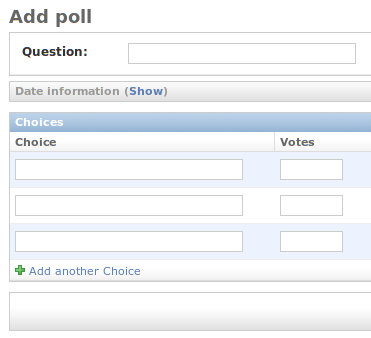 Add poll page now has more compact choices